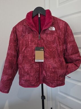 The North Face Girls Reversible Shasta Puffer Fleece Jacket Pink Size M (10) NWT